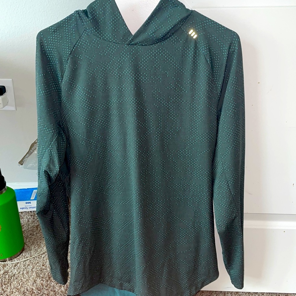 Drysense Hoodie, Liquiform Jacquard Smoked Spruce Crest, Size Small